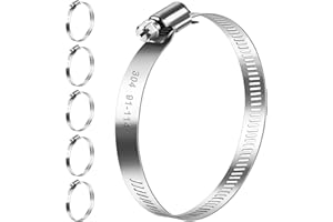 Bolatus Fascette tubo stringitubo 91-114 mm, 6 pezzi, in acciaio inox 304 regolabili, assortimento per tubi piscina, ventilazione e scarico