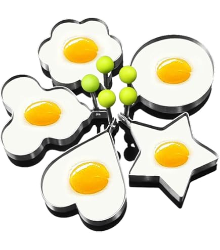 2 Anelli Per Uova In Acciaio Inossidabile | Antiaderente E Con Manico Isolato | Per Uova Tonde, Pancake E Hamburger | Lavabile In Lavastoviglie