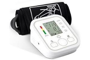 KVGVZO Tensiomètre de bras, Électronique Tensiomètre automatique pour usage domestique, utilisation simple avec un seul bouton, Tensiometre Pour Le Haut du Bras avec mesure précise, brassard réglable 22-32cm