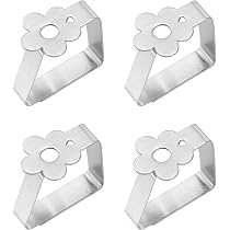 4 Pinces à Nappe Transparentes - Pour Tables De 2-3.5cm D'Épaisseur