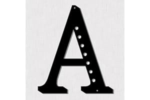 Resama 11'' Black Metal Letters for Wall Decor, Visual 3D Large Alphabet, Decorative Farmhouse Hanging Letter Sign for Living Room Bedroom Office Home Party (A)