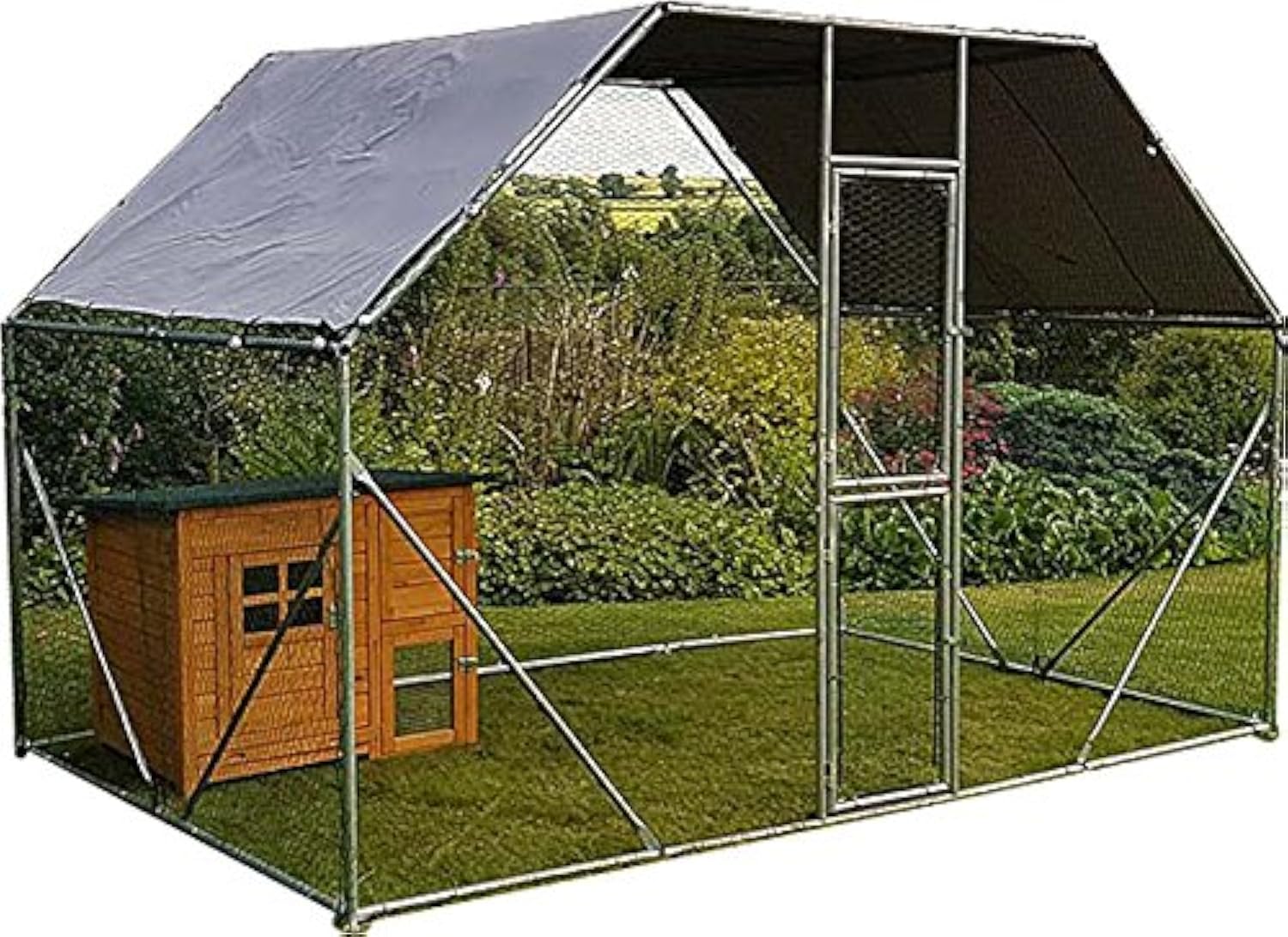 2m X 3m Walk In Dog Kennel Pen Run Plein Air Exercice Cage Cage 04 Fr