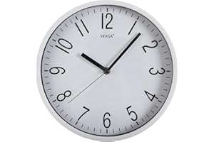 VERSA Raven Orologio da parete silenzioso NUOVO MECCANISMO E MIGLIORE QUALITÀ per la cucina, per cucina, soggiorno o sala da pranzo - Facile da leggere, Misure (A x L x l) 25 x 4,3 x 25 cm,