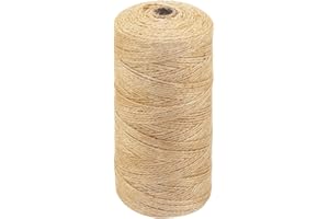 Hilpaty Corda di Iuta Naturale 1.5mm 300M Spago Corda per Decorativa, Giardinaggio, Artigianato, Fai da te, Imballaggio Regalo, Floricoltura