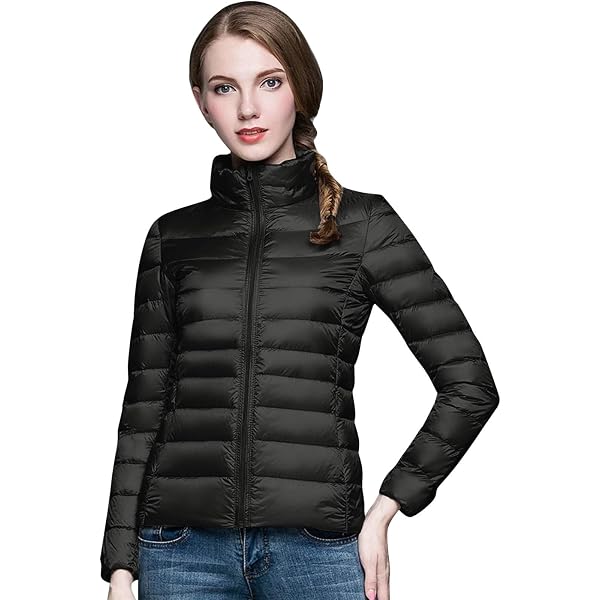 Chaqueta De Plumas Para Mujer - Plumón De Pato Blanco, Resistente Al Agua, Con Bolsillos Con Cremallera, Ligera Y Cálida