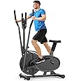 Ellittiche, Ellitticha per la casa - Neezee 2 IN 1 Cyclette per cross trainer con sedile, monitor LCD intelligente, allenamen