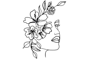 BGJJGT Mural minimalista de metal femenino, decoración negra, pintura decorativa de metal de hierro forjado, decoración de pared de silueta abstracta