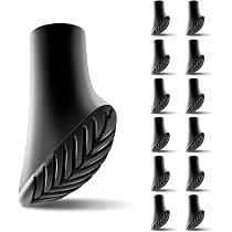 10 Embouts Pour Bâtons De Marche Nordique - Patins Antidérapants Universels 11mm, Caoutchouc, Absorption Des Chocs