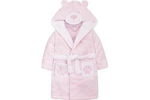 Metzuyan Baby Boys & Girls Teddy Bear Novelty Hooded Dressing Gown with Pockets and Ears