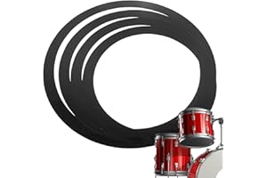 batterie à percussion,Amortisseurs tambour, anneau d'harmoniques tambour - Peaux tambour caisse claire concert, anneaux d'amortissement silencieux tambour, Fukamou