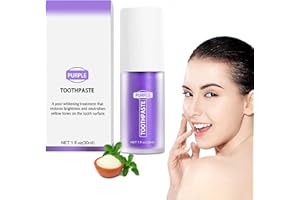 DENDAWEN Obsessive Blanqueador Dientes, Pasta de Dientes Blanqueante, Blanqueador Dientes Lila,Blanqueador Dental Morado Para Dientes Amarillos, Pasta de Dientes Correctora Blanqueadora Morada