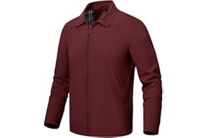 Rdruko Mens Summer Jackets Lightweight Smart Casual Jacket Light Bomber Jackets Outdoor Thin Windbreaker Coat with Zip Pockets