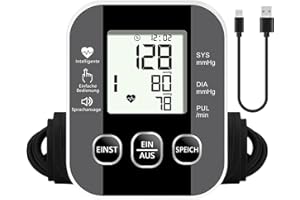 L.STARRYISLAND Blutdruckmessgerät Oberarm mit großem LCD-Display, Intelligentes Automatisches Blutdruckmessgeräte mit Sprachausgabe, verstellbare Manschette (22-36 cm), 2 x 99 Speicher, für den Heimgebrauch