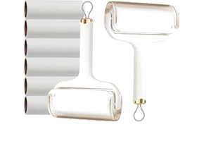 PetFizz Lint Roller & Refill Sets, 2 Lint Rollers + 6 Replacements 480 Sheets, Sticky Lint Roller for Clothes, Pet Hair Remover for Cat, Dog, Dust and Hair on Carpets, Sofas, Cars