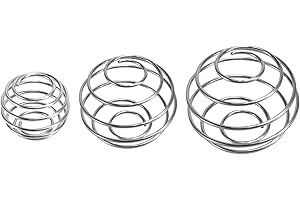 EQLEF Shaker Acciaio, 3 Pz Bottiglia In Acciaio Inox Miscelatore Sfera Miscelatore Sfera Miscelatore Metallo Molla Miscelatore Sfera Shake per Bottiglia Tazza Filo Whisk Ball per Proteine Miscelate Bevande