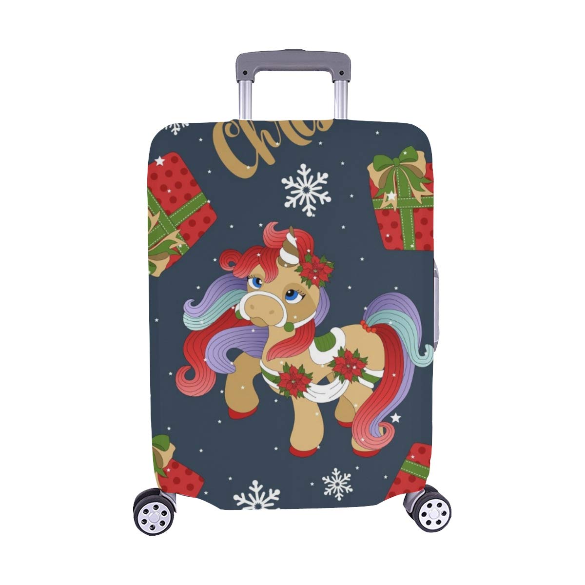 Seamless-Muster-Weihnachten-Pony-festlichen-Elementen-Muster-Spandex-Staubschutz-Trolley-Protector-case-Fall-reisegepck-auf-285-x-205-cm-beschtzer-Koffer