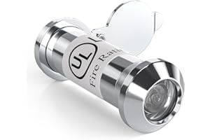 Bwintech 1 Pcs UL Listed Fireproof Door Viewer, Laiton massif 180 degrés, 12 mm de diamètre 35-60 mm de longueur, Finition en chrome poli, avec couvercle de visionneuse