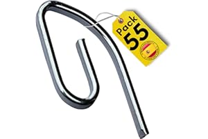 DROCODO 【Pack 55】 Ganchos para Cortinas - Ganchos Cortinas más Fuertes Que los de plástico - Gancho Cortina riel Resistente - Enganche Cortinas Fabricado en España.