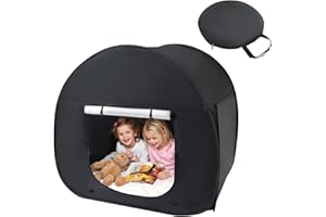 Pamatio Sensory Pop Up Tent, Children Black Out Tent, Indoor Play Tents for Kids Calm Down Autism, Play & Relax, with Travel Carry Bag(Black)