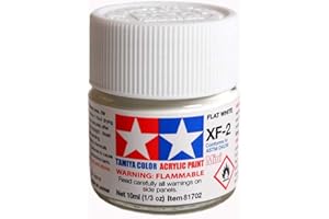 TAMIYA Acrylic Paint 10ml - XF-2 Flat White - Model Kit Paint Humbrol