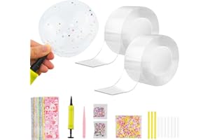 Lre Co. Nano Tape Bubble, 29 Pièces Fun Balloon Craft Bubbles Tape Set pour Enfants, Jouet Ballon Fait à la main avec 2 rouleaux de ruban Nano double face