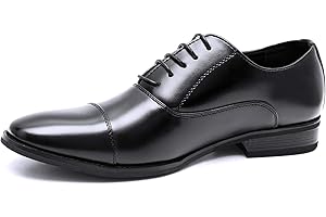 EVOGA Scarpe Uomo Class Blu Scuro vernice Linea Classica Eleganti Cerimonia