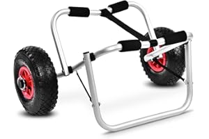 ‎EJOYOUS Ejoyous Bootswagen Kajak Kajakwagen Kanuwagen Kanu Wasserwandern faltbar Aluminiumlegierung Kajak Transportwagen Dolly Bootsträger Trolley Cart Transport