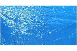 SEIWEI 450 x 220 cm Rechteckige Poolabdeckung, Faltbare Kordelabdeckung Solarabdeckung Wärmedämmung Folienrahmen für Schwimmbad