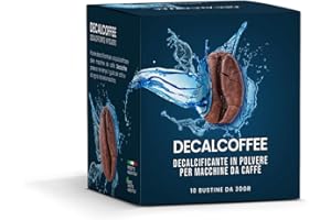 DL SERVICE DECALCOFFEE Decalcificante in Polvere per Macchine da Caffè - 10 Bustine da 30 gr di Decalcificante biodegradabile compatibile con tutte le macchine per caffè | Made in Italy