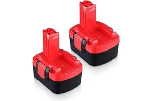 MANUFER 2Pack 14.4 V 4000mAh Ni-MH Replacement for Bosch BAT038 BAT040 BAT041 BAT140 BAT159 2607335533 2607335275 2607335685 13614 AHS PSB14.4 PSR 14.4 GST 14.4v
