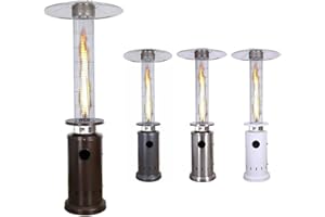 Marvin Stufa A Fungo Gas Bombola Gpl Da Esterno Portatile Cilindro Arredo Riscaldante Per Terrazzo Patio Giardino Locali Ristoranti Bar In Acciaio Potenza 13 Kw (moka)