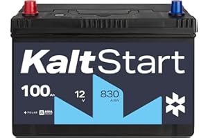 KaltStart BATTERIEN ASIA A100L Autobatterie 12V 100Ah 830A/EN Starterbatterie Plus-Pol Links 30% mehr Startleistung ersetzt 95Ah