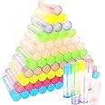 Empty Lip Balm Tubes 72 PCS Lip Balm Containers Clear Colorful Empty Lipstick Tubes with Twist Bottom and Top Cap for DIY Lipstick (5g, 6 Colors)