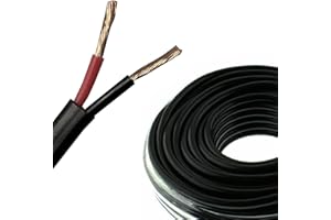 MKGT Automotive Flat 2 Core 1.0mm² 16.5Amps 2 Core 12V Thinwall RED/BLACK Car Cable Wire (20 Metres)