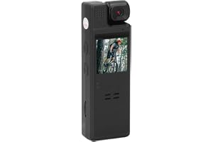 Kroppsburen Kamera, 1080P HD Portable Bodycam, Bärbar Body Camera Loop Recording, 180 Graders Roterbar Lins, med Ryggklämma, för Cykling Hemma Utomhussport