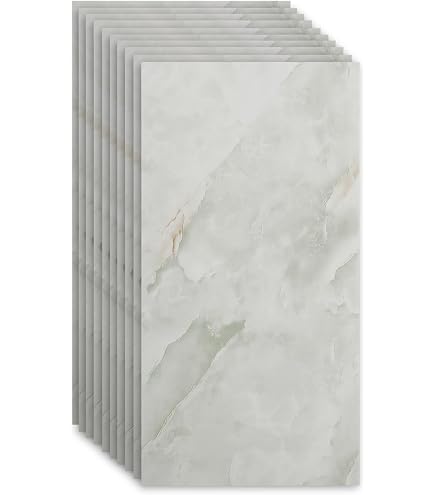 Pannelli Murali Autoadesivi Effetto Marmo | 10 Pezzi 60x30 Cm | Facili Da Applicare | Impermeabili E Resistenti Al Calore