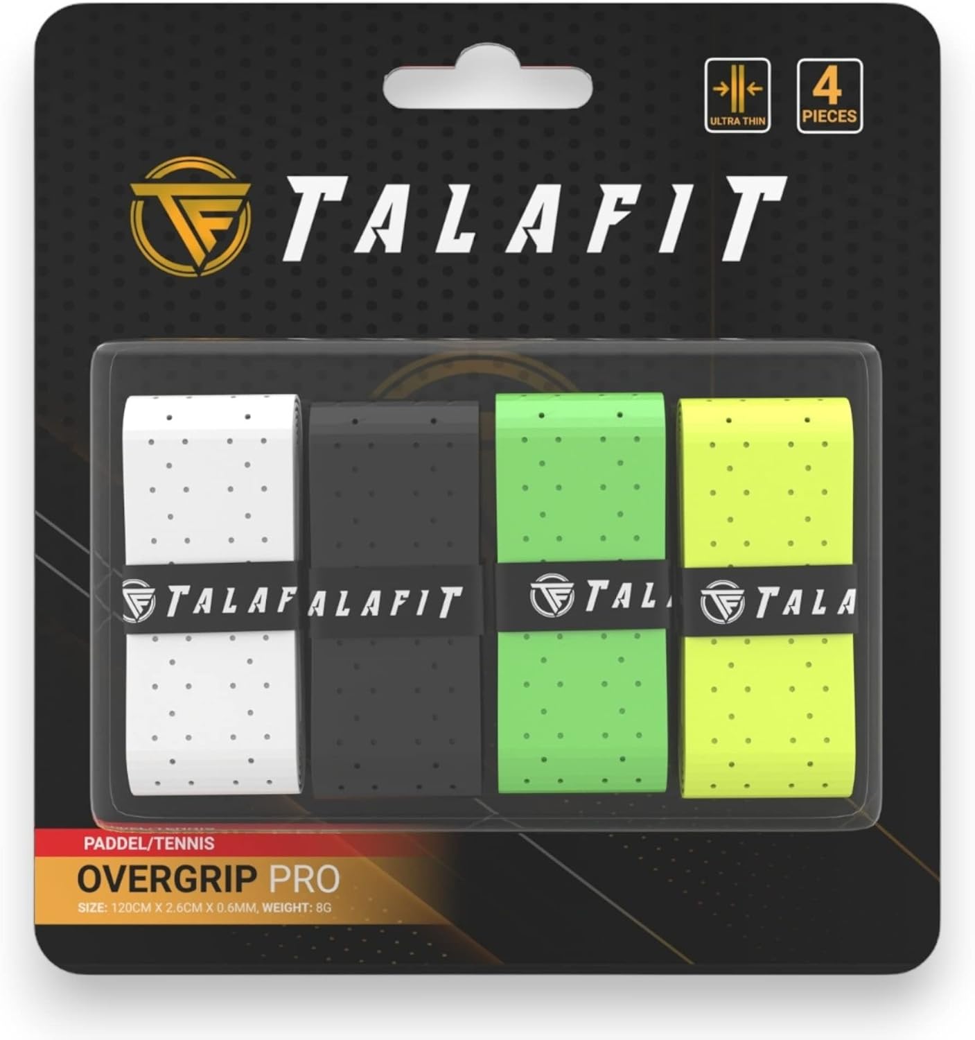 TALAFIT OverGrips Padel - Grip Padel Modelo Pro - Empuñadura Pala Padel - Overgrip Pádel Perforados - - Grip Tenis - Accesorios Padel - Grips Golf - Máximo Agarre