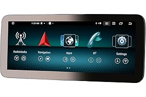 GONFEN 12,3" IPS Pantalla táctil 8-Núcleos 8GB+128GB Android 13.0 Radio de Coche para Mercedes A/GLA/CLA/G-Clase W176 X156 NTG 4.5/4.7 Navegación Apple CarPlay Android Auto GPS Dab+ WiFi Bluetooth DSP