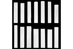 PLIGREAT 20 Pcs Selenite Crystal Wands for Cleansing and Protection, Reiki Crystal Wands Natural Energy Stones White Selenite Sticks Bulk Wiccan Altar Supplies