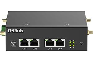 D-Link DWM-314-G 5G M2M VPN Modem, Rugged Indutrial 5G NR Router, IoT Gateway, Dual-SIM, Remote Monitoring, SA, NSA, 4G LTE Cat 19, 4 GbE Ports, OpenVPN/WireGuard Client, 9-36V DC