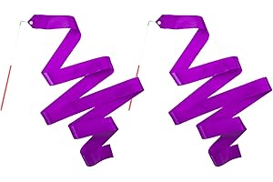 Mr Rex 2 Stück Tanzband Buntes Gymnastik Band mit Stab 2m für Kinder Mädchen Schule und Heimspiel Spielplatz im Freien