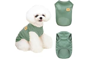 FFWTPY Maglietta Cane Tessuto Waffle Orsetto Decorativo Canotta Traspirante Cucciolo Abbigliamento Animali Domestici