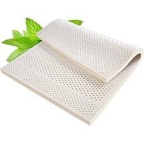 Naturlatex Matratzenauflage 100% Naturkautschuk – 1 Zoll Dick, 100x200 Cm, Wabenbelüftet & Rückstellfähig