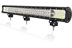 PICAA 28 inch 396W Car Led Light Bar, Tri Row Offroad Light Bar Driving Fog Lamp Work Lights for 12V 24V Vehicle 4x4 Truck SUV ATV, Flood Spot Combo Beam 6000K White