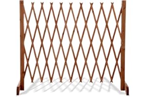 TERRE JARDIN - Barrière de Sécurité Extensible, de 30 à 150 x 90 cm - Barriere de Securite, Chien sans Perçage en Bois - Barrière Protection Extensible, Rétractable, Animaux