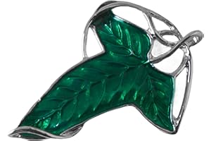 GAUEIOUR Broche feuille verte, le même badge que l'elfe du Seigneur des Anneaux, épingle tridimensionnelle en alliage, accessoires de vêtements de texture rétro, broche tendance pour cinéma et