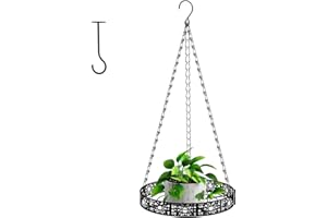 ‎BOMCLAP Bomclap Pflanzenaufhänger aus Metall, Hängende Pflanzgefäße mit Deckenhaken & Hängekette, Hängekorb für Innen und Außen