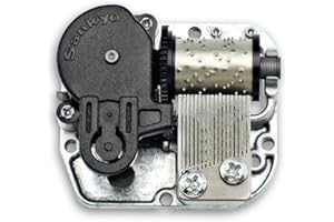 BinkeGG Spieluhr Ersatzteile Grau Uhrwerk Sankyo Musikalischer Mechanismus für DIY Spieldose (Option 60 Melodien) (The Sound of Silence)