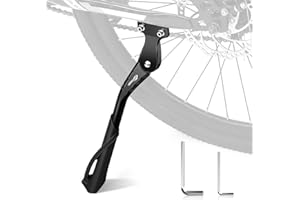 toptrek Stojak na rowery, 24-29", regulowana wysokość, stop aluminium, nośność do 35 kg, antypoślizgowy stojak boczny, stabilny stojak na rowery górskie, e-rower, trekking, rower wyścigowy