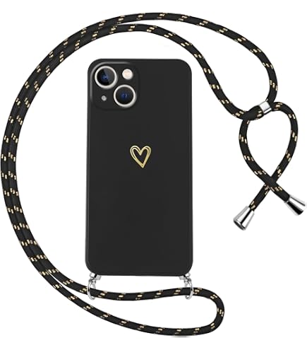 Funda Con Cordón Yoedge Para IPhone 13 (6.1") – Diseño Floral Aesthetic De Margaritas, TPU Suave Antiarañazos, Correa Ajustable De 1.6 M Para Colgar Al Cuello O Cruzada